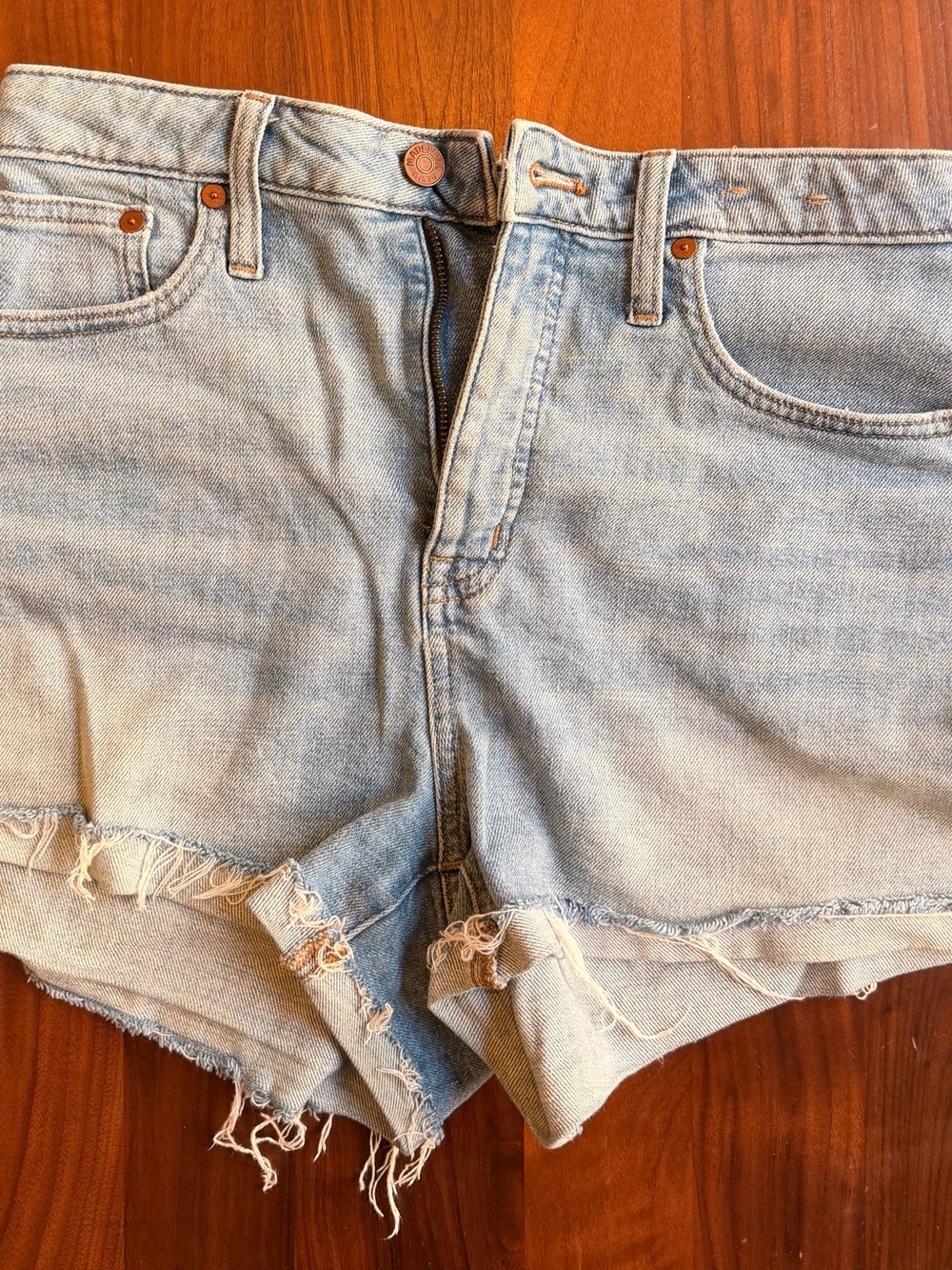 Madewell Light Blue High-Rise Denim Shorts size Curvy 26